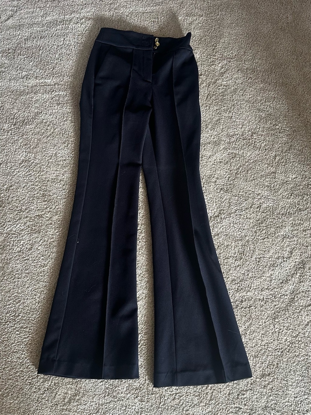 Express navy flare pants